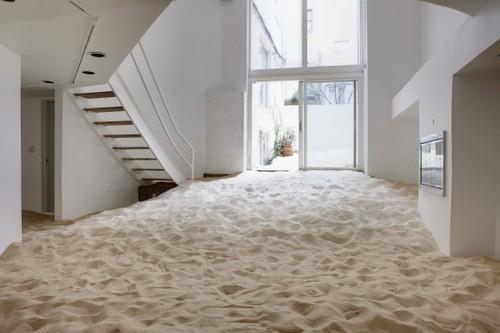Apartment filled with sand