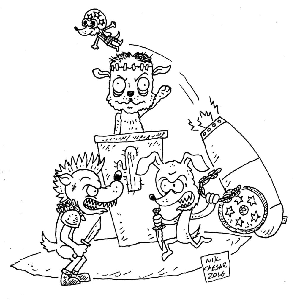 Thanks for the show art, Nik! (visit Nik's site at www.scary-art.com)